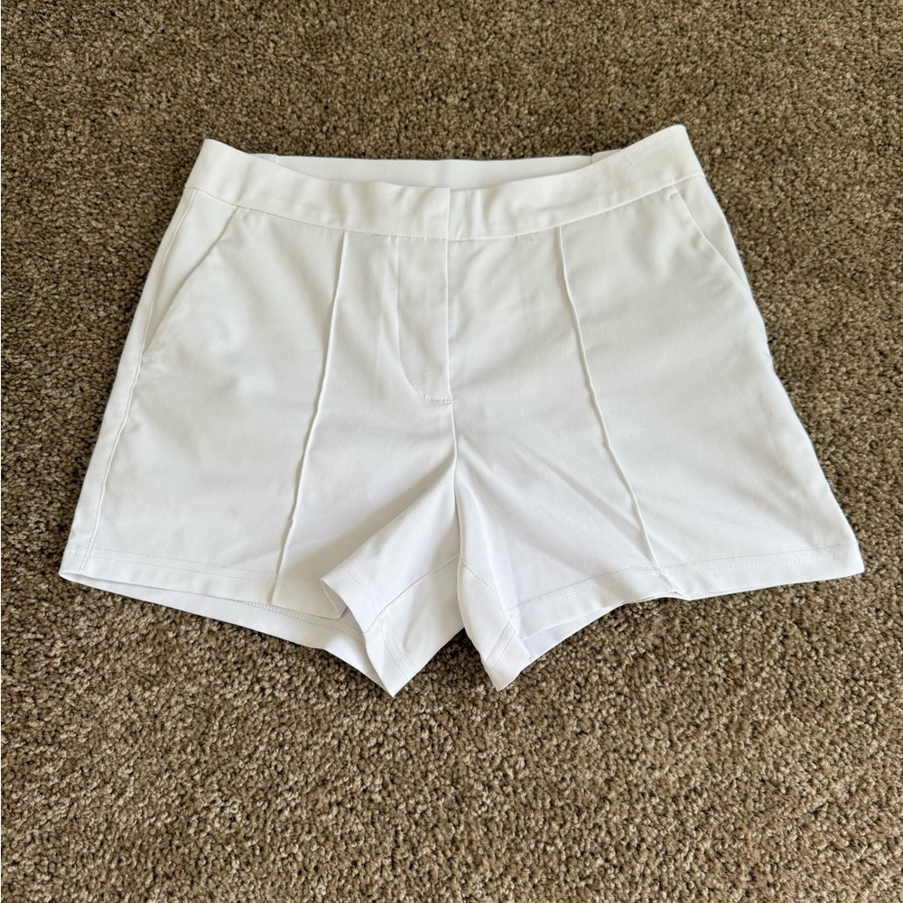 Puma White High Waist Shorts Classic Minimalist Design
